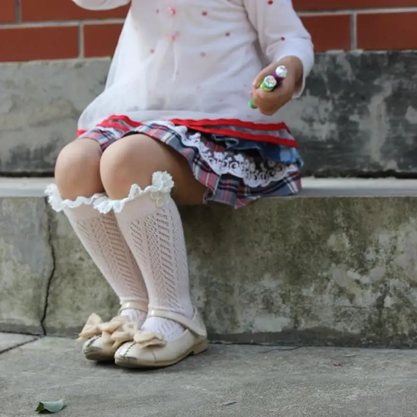 Потрясающие вязаные гетры с пуговицами для маленьких девочек укороченные сапоги