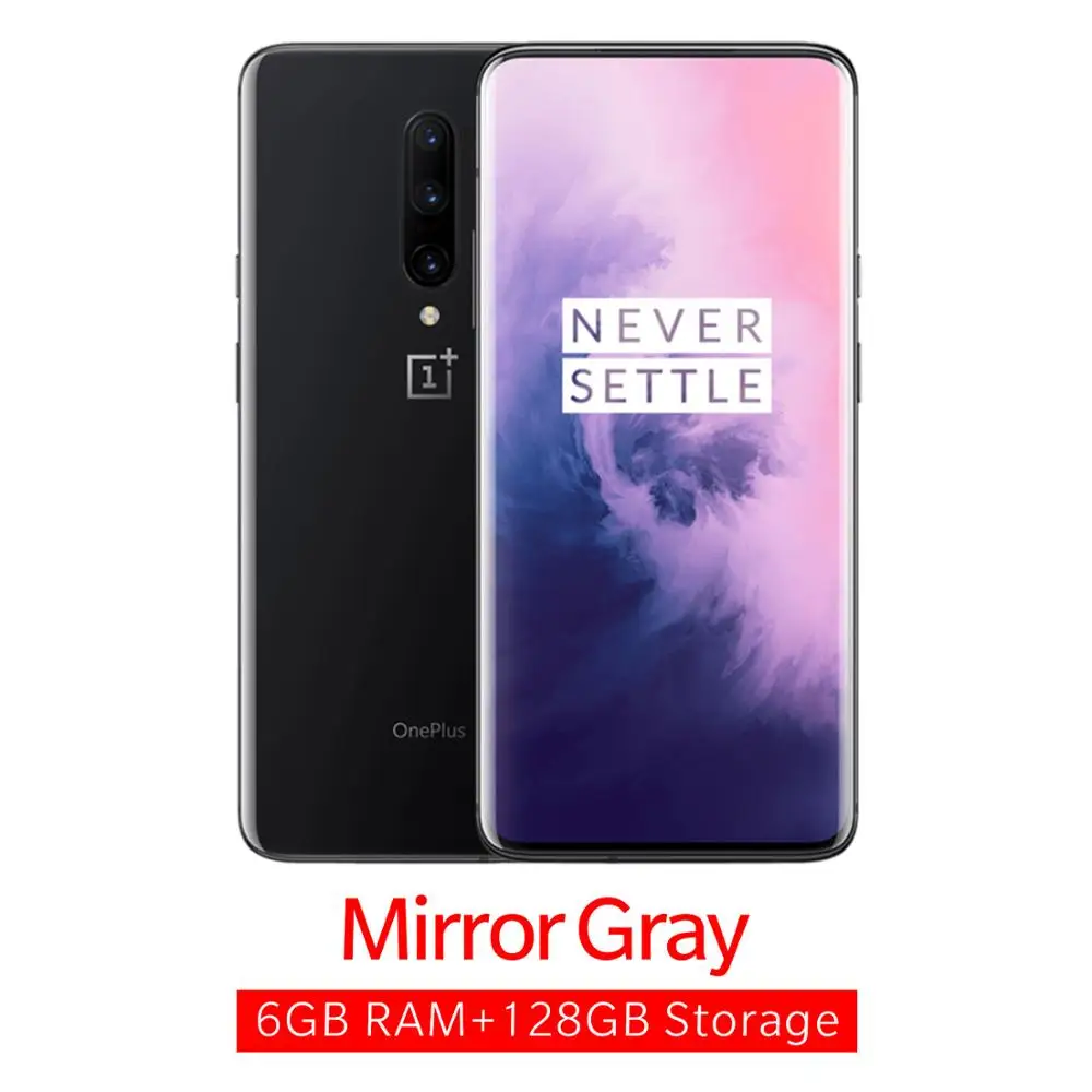 Mirror Gray-6128 Чехол из ПВХ для OnePlus 7 Pro 6/8/12G Оперативная память 128/256G Встроенная память глобальная версия FULID AMOLED 6,6" Snapdragon 855 48MP Камера Warp заряжайте 30 UFS 3,0 чехол для телефона - Color: Mirror Gray-6128