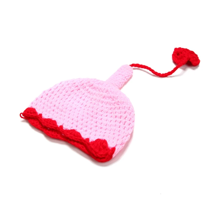 2018 Baby Christmas Hap Newborn Infant Handmade Photography Prop Hot Sale 0-6M Girls Boys Beanie Crochet Cap Knitted Santa Hat | Мать и