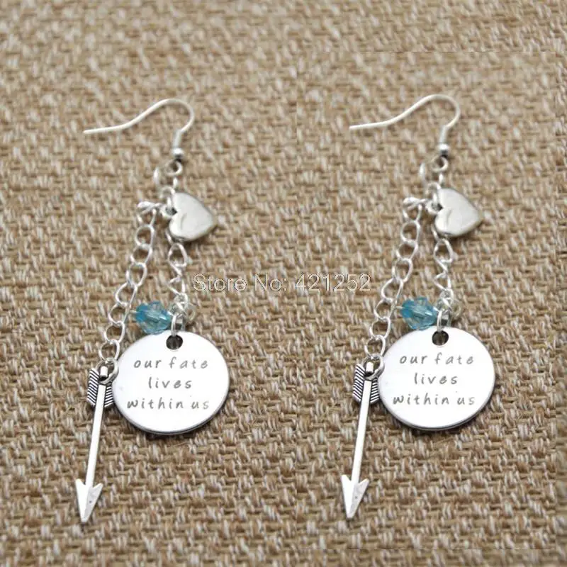 

10pairs Brave Inspired earrings Merida Our fate lives within us Silver tone crystals women or girls earrings