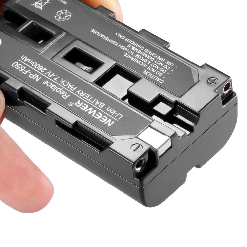 Neewer микро-usb батарея зарядное устройство+ 2 шт 2600 mAh NP-F550/570/530 запасная батарея для sony HandyCams и на камеру видео огни