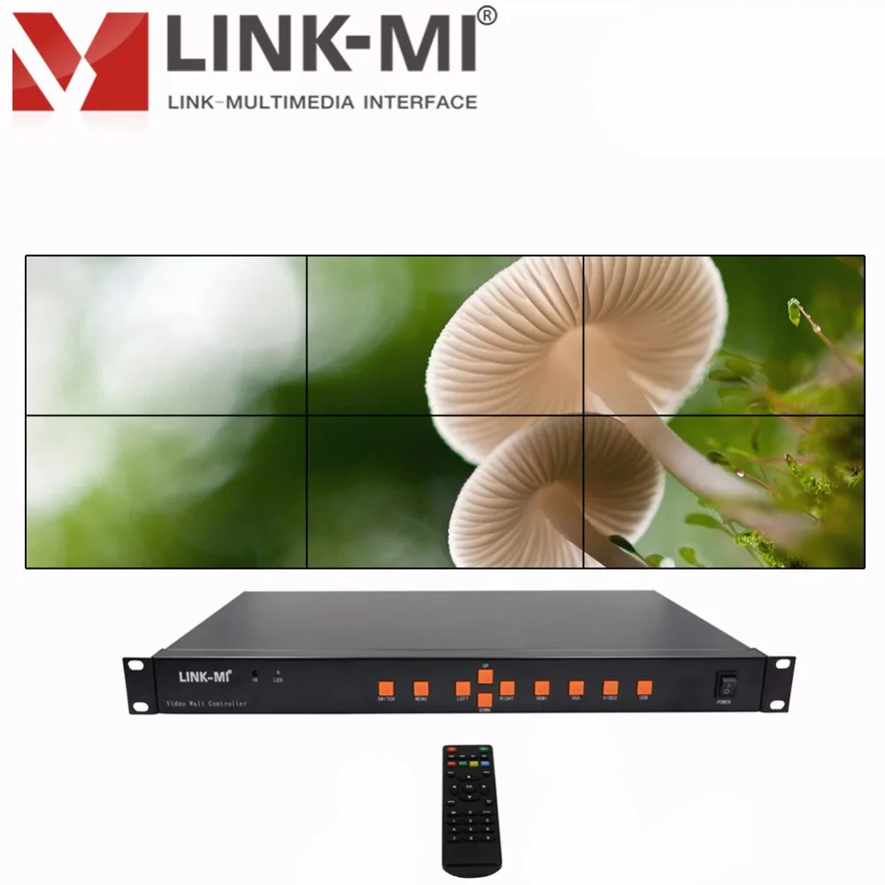 LINK MI TV06 HDMI + VGA AV USB светодиодный/LCD 2x3 видео настенный контроллер шесть