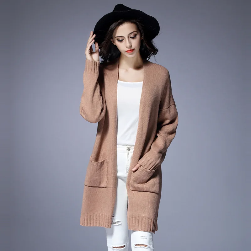 JOGTUME Long Sweater Cardigan Plus Size 2017 Autumn Spring Casual Women's Baggy Sweaters Chunky Cardigans Warm Outerwear Coats |