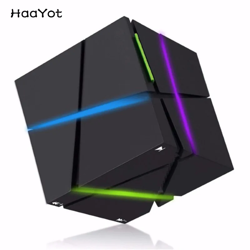 HAAYOT магический квадратный бас светодиодный свет Bluetooth динамик мини портативный