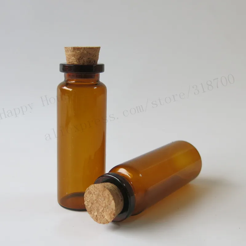 100pcs/lot 15ml amber glass bottle with wooden cork, 15cc empty glass vials,1/2oz brown glass container