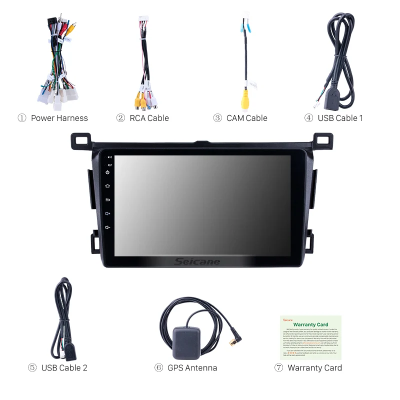 Seicane 2din Android 8,1 " Автомобильный gps головное устройство плеер для Toyota RAV4 правая рука вождения 2013 с Wi-Fi