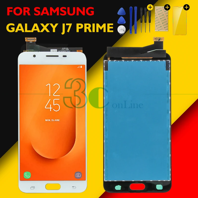Для Samsung Galaxy J7 Prime ЖК дисплей кодирующий преобразователь сенсорного экрана в