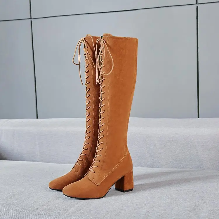 Босоножки Для женщин ремни тонкий на шнуровке Высокие сапоги bota feminina salto выше
