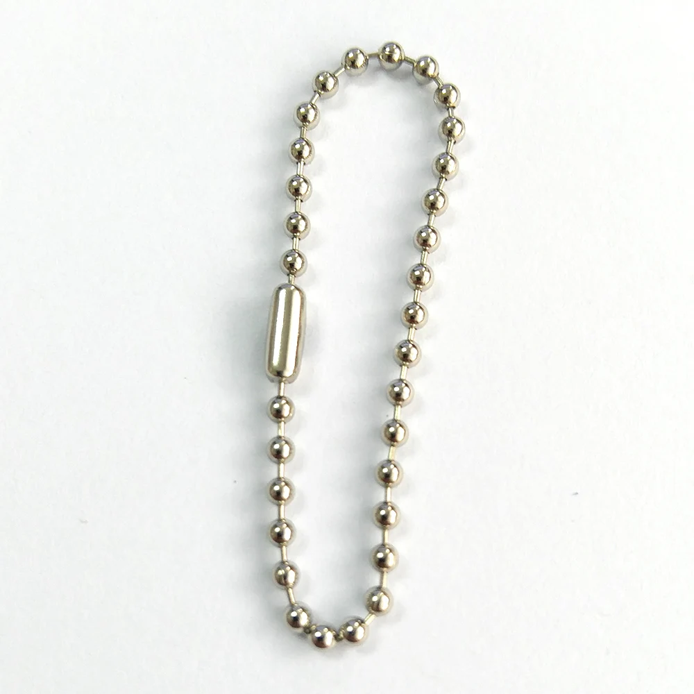 Размер 2 4 мм цепочка с шарообразной бусиной медной латуни никелированный