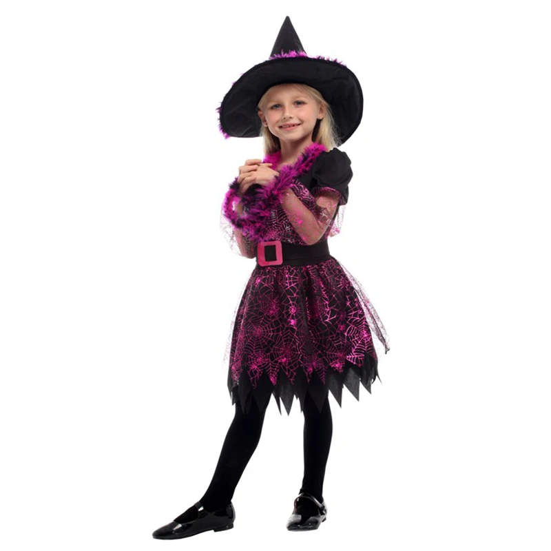 HUIHONSHE Children's Halloween Cosplay Playing Anime Magic Witch Clothes Girls' Pettiskirt Kids Costumes | Тематическая