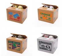 creative piggy bank itazura cat steal money coin box electric super cute different styles square boxes gift hot sell sn203