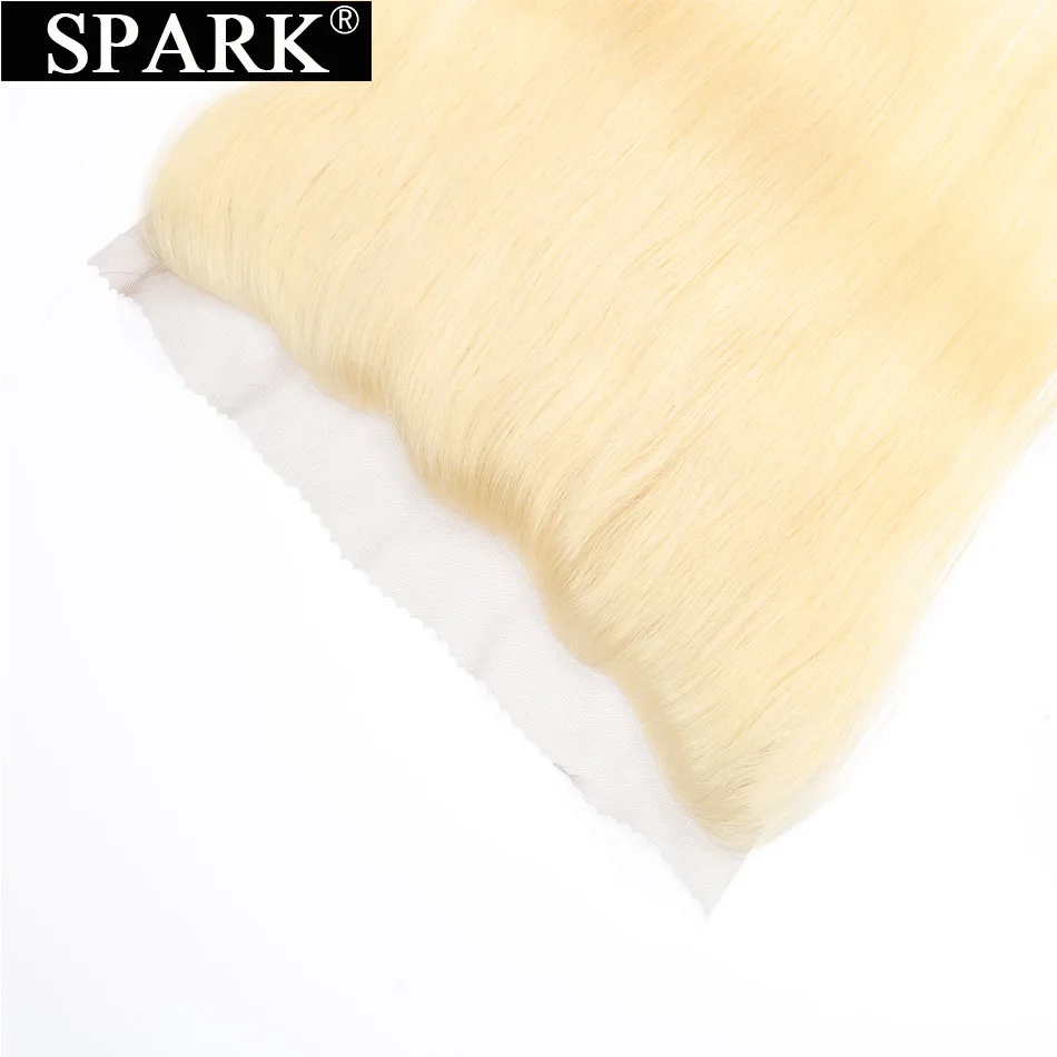 Волосы Remy Spark бразильские 13 дюймов X4 дюйма свободная часть #613 медовые светлые