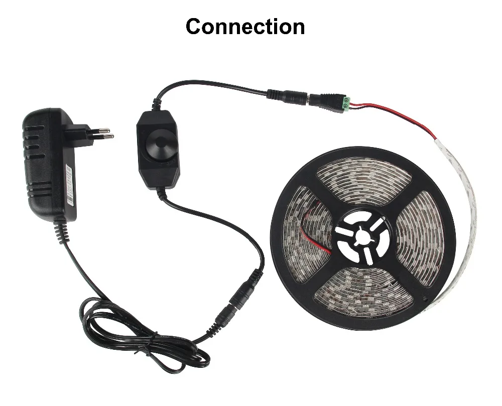 DC12V Светодиодные ленты набор с диммером 5 м 10 м Светодиодные ленты 5630 60 светодиодный s/M 5 м/лот гибкие светодиодные полосы света супер яркий белый, теплый белый