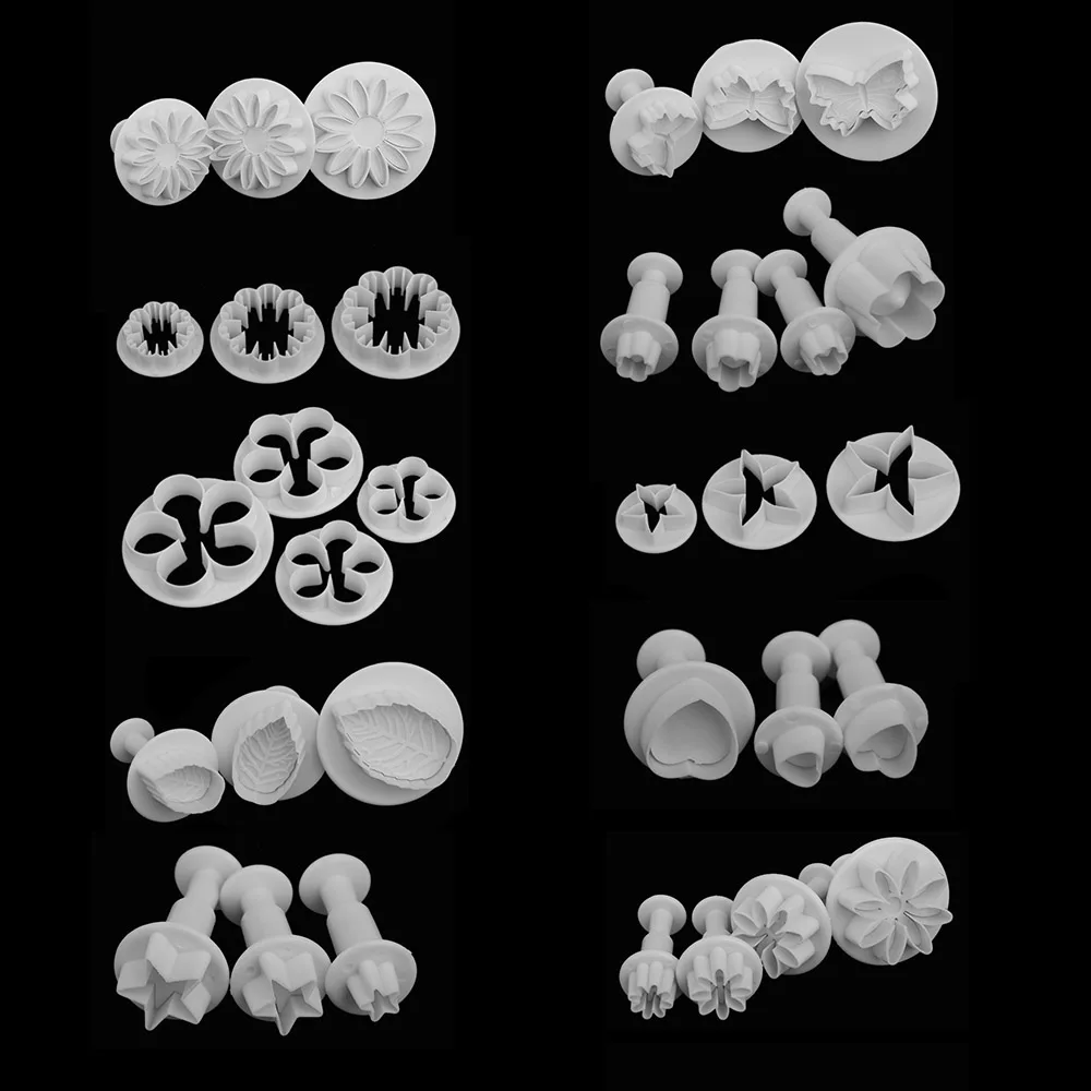 33 шт Плунжер для сахарной мастики инструменты резки торта печенья формы ремесла