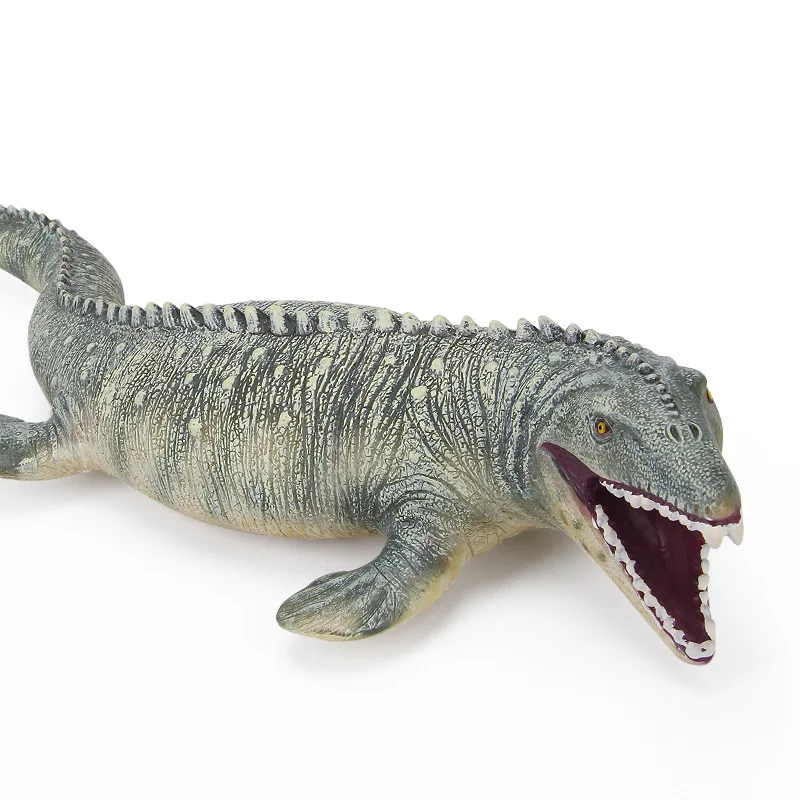Новый большой Mosasaurus динозавр игрушка мягкая ПВХ фигурка ручная роспись животное