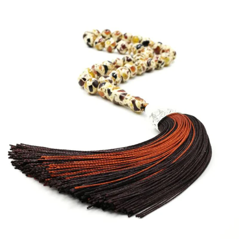 Запах Tasbih Смола четки мусульманская молитва бисер субха хлопок кисточка подарок