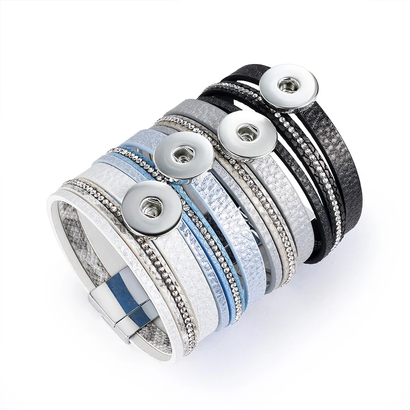 Кожаный браслет Для мужчин Jewelry Нержавеющая сталь Подвеска Пряжка Браслеты для