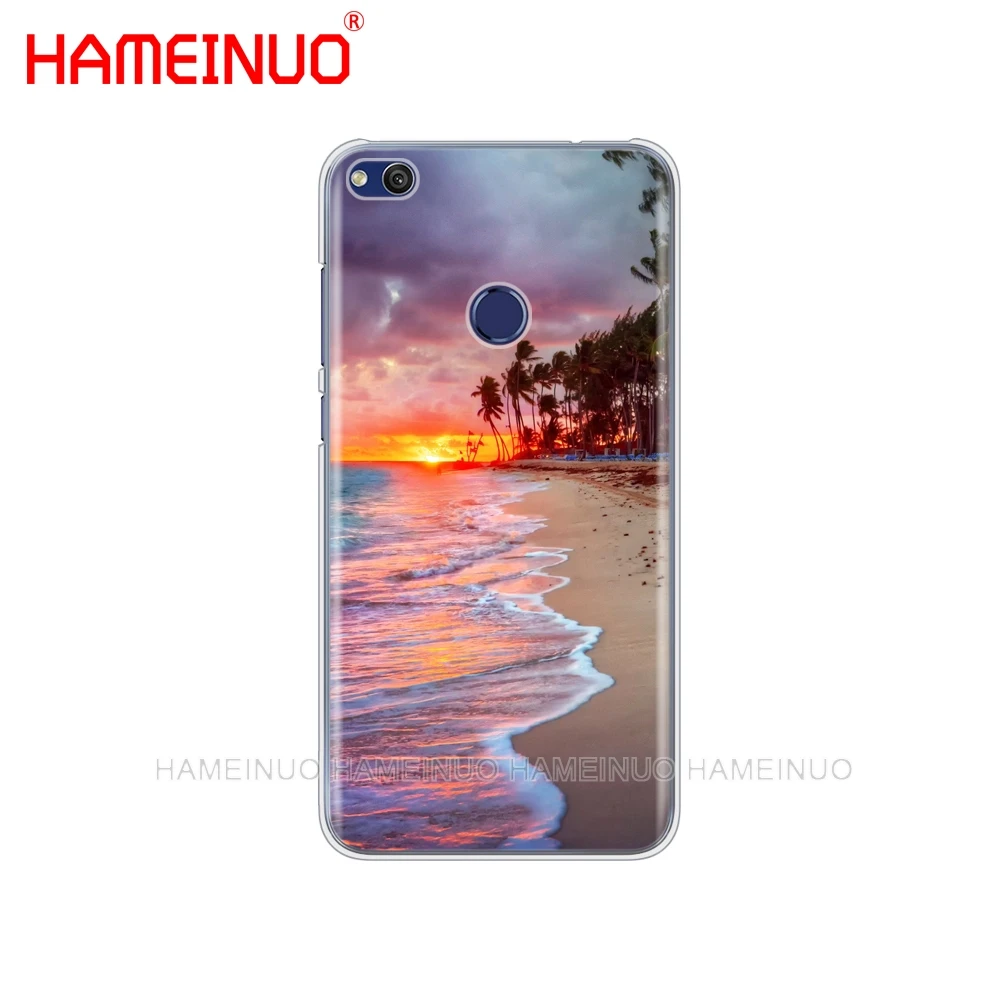 HAMEINUO Летний Пляжный сцена на закате на море Пальма Телефон чехол для huawei Ascend P7 P8 P9 P10 P20 lite plus pro G9 G8 G7 - Цвет: 42045