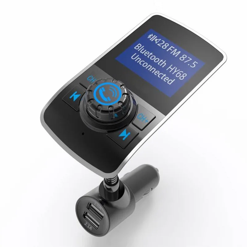 Jajabor Bluetooth гарнитура для авто Handsfree fm передатчик MP3 плеера 1.44 дюймов больше Экран 5