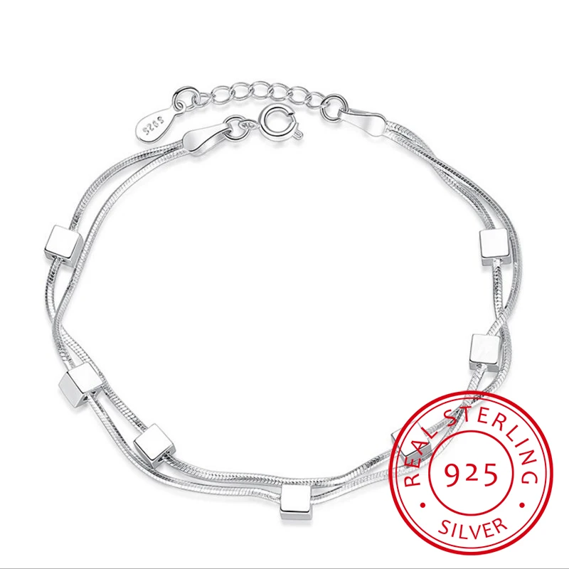 Браслет женский из серебра 925 пробы, с пентаграммой