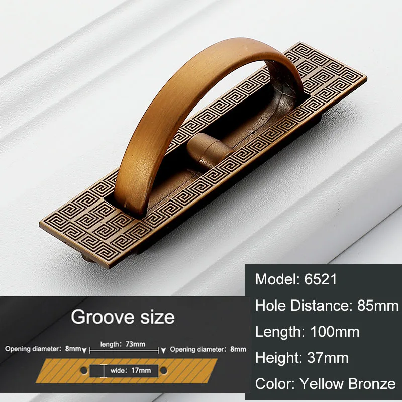 

Ручки для шкафов KAK скрытые татами цинковый сплав черные