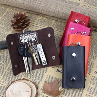 2019 women men pu leather car key holders keys organizer key wallets car keychain leather housekeeper key wallet cover 8 colors