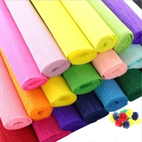 5rolllot 25050cm colored creped pape diy flower gift decoration wrapping packing crepe paper handmade material crinkled paper