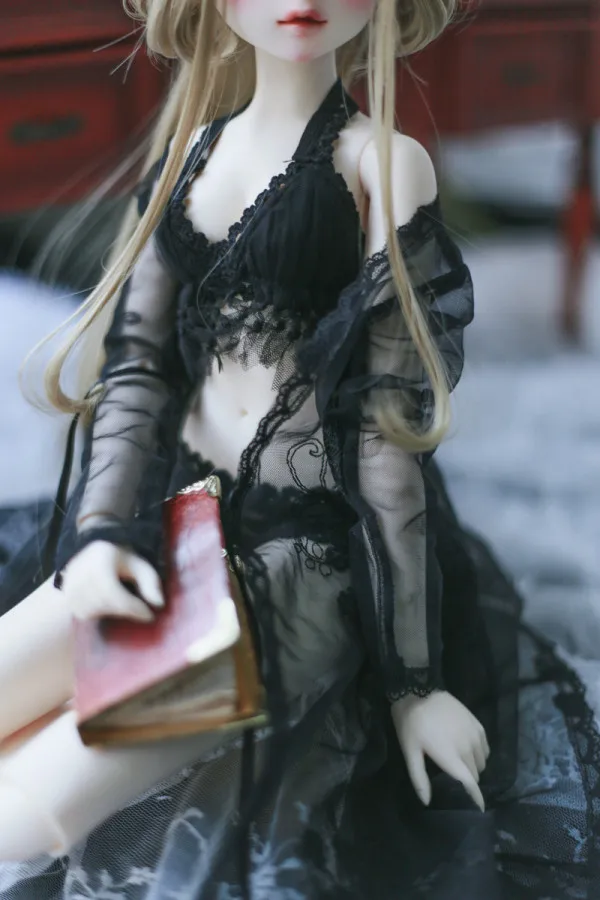 3BJD кукла секс черный кружевной жакет кардиган пижама сексуальная ночная рубашка-dd sd17 sd16 65 см кукла