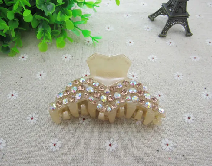 Высокое качество ювелирные изделия Стразы Коготь для волос большой захват