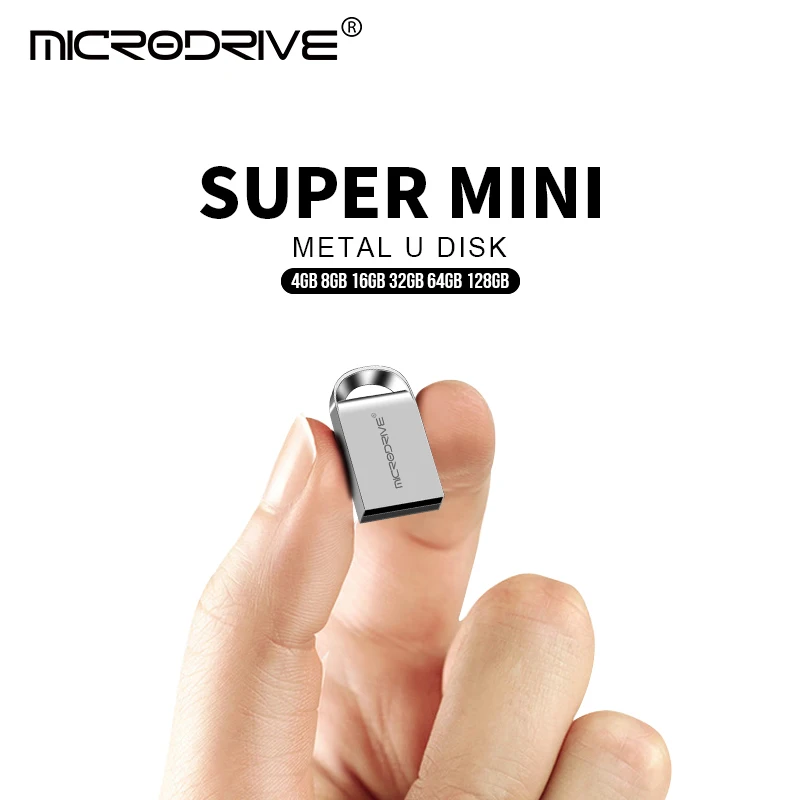 Супер мини металлический usb флеш-накопитель 64 ГБ 32 ГБ 16 ГБ 8 ГБ 4 ГБ флеш-накопитель портативный 128 Гб карта памяти Флешка для хранения флэш-диск