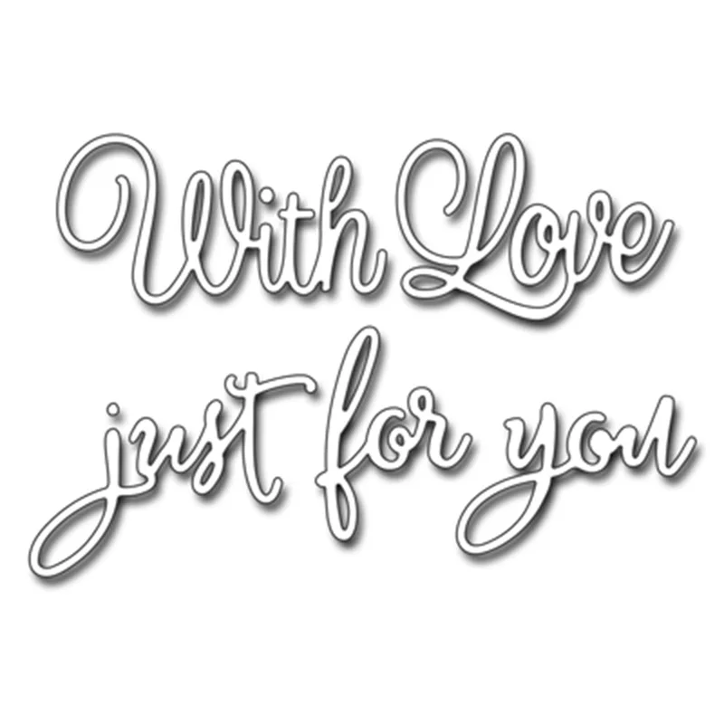 Металлические Вырубные штампы с надписью Just for You для скрапбукинга и тиснения
