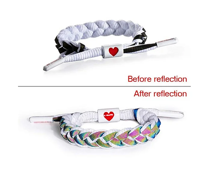 Браслет MINCN LOVE Heart черно-белый голографический флуоресцентные Шнурки ночной