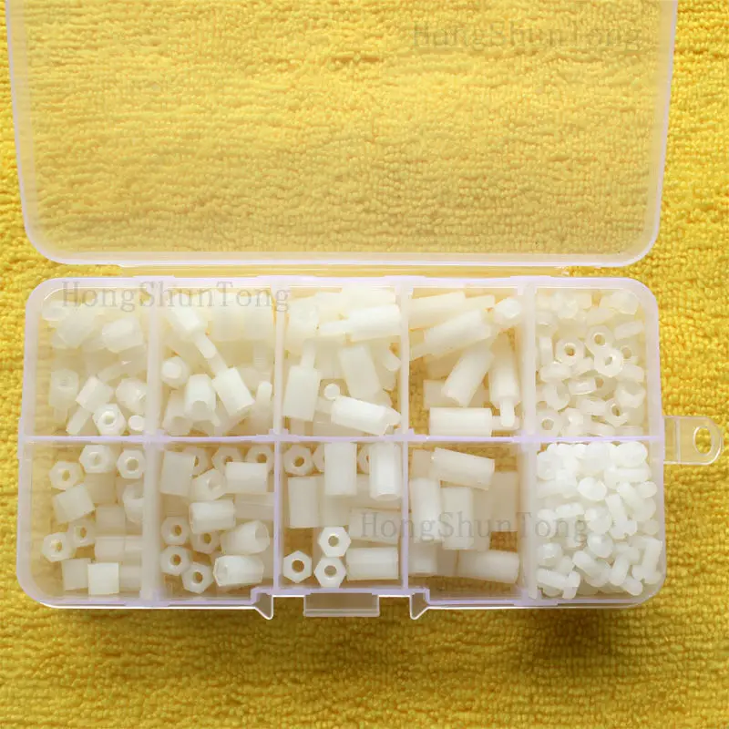 300 шт. нейлоновые шестигранные Проставочные распорки M3 с наружной резьбой набор