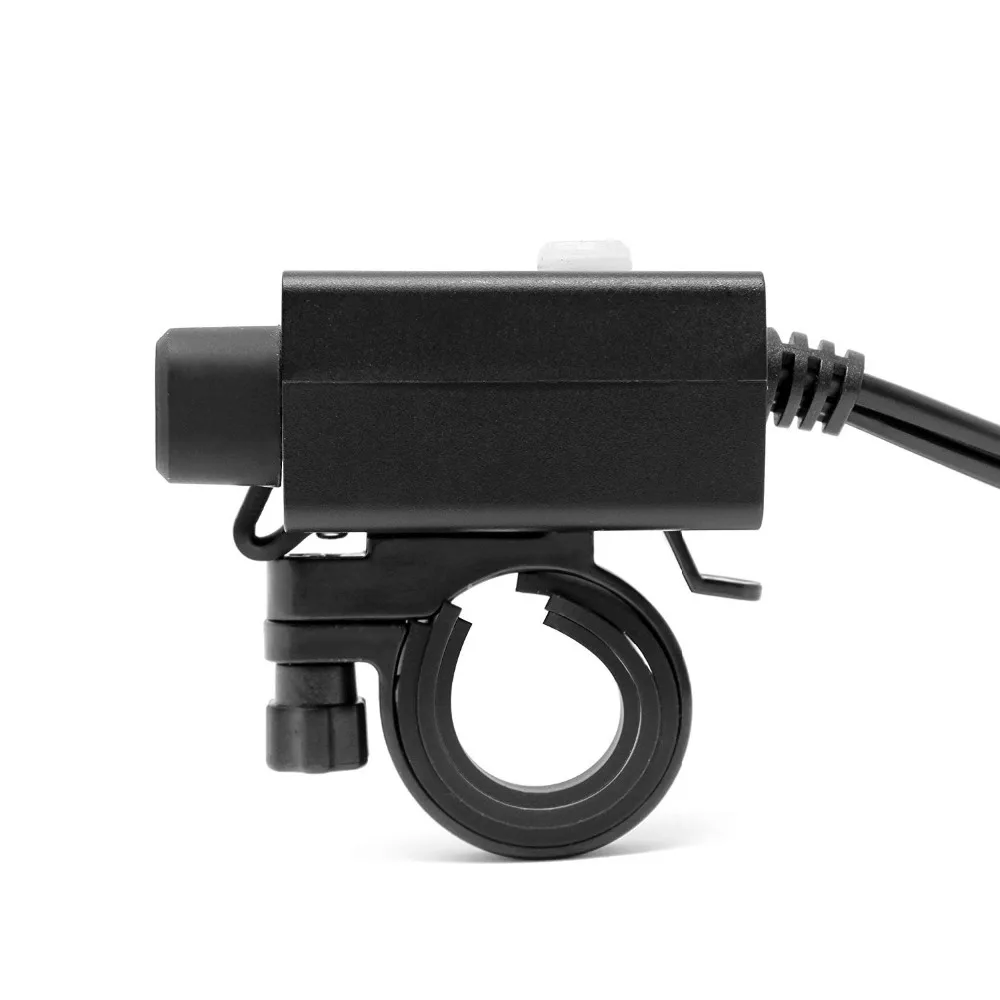 Крепление зажим на руль мотоцикла водонепроницаемый переходник SAE к USB для