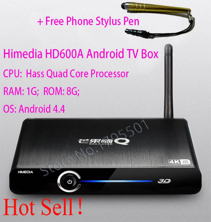Новый HiMedia HD600A android-тв четырехъядерный процессор 4 К HD смарт-чехол сеть wi-fi