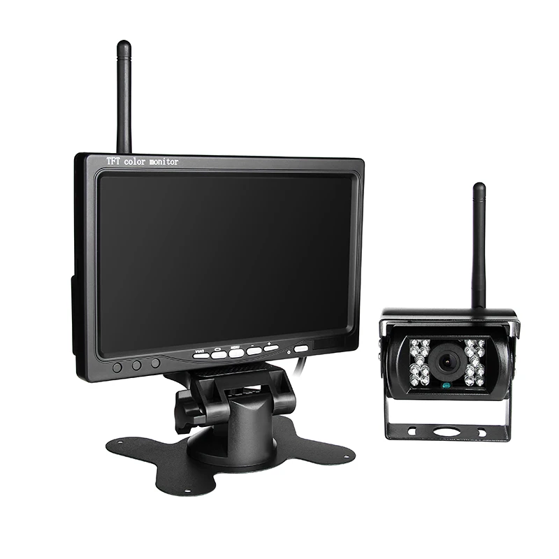 Дешевая беспроводная камера заднего вида для грузовиков и 7 дюймовый HD монитор IR