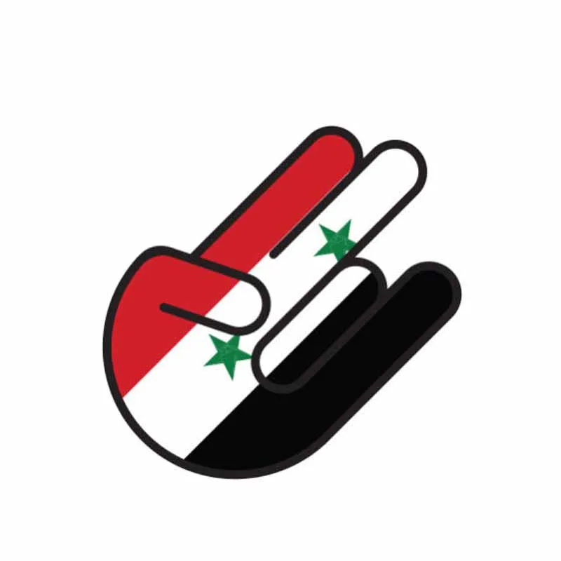 YJZT 11 8 см * 7 аксессуары шокер с флагом в сирийском стиле креативная наклейка для