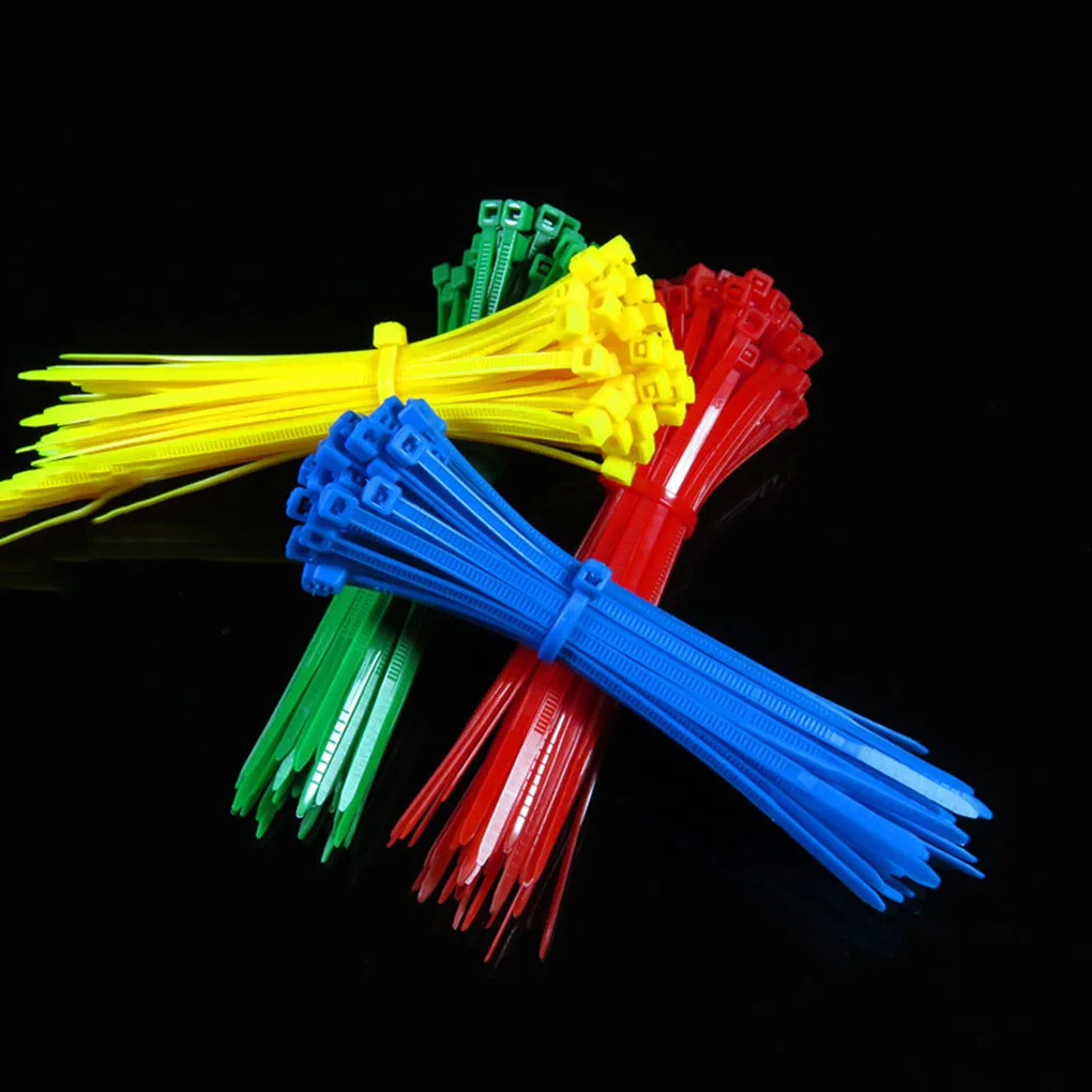 

100pcs/pack 3*100mm Plastic Nylon Cable Ties Wire Zip Tie Reusable Colorful Standard Self-locking