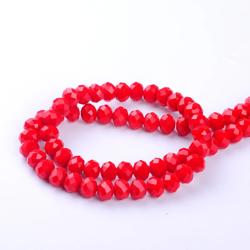 Граненые стеклянные шарики для бижутерии круглые с отверстиями поделок 71 шт./лот