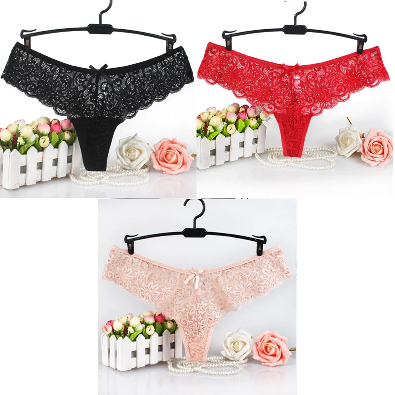 black red skin TEXIWAS, 3 шт./лот, женские трусики, кружевные стринги, трусики, стринги, сексуальное нижнее белье, женское прозрачное дышащее белье - Цвет: black red skin