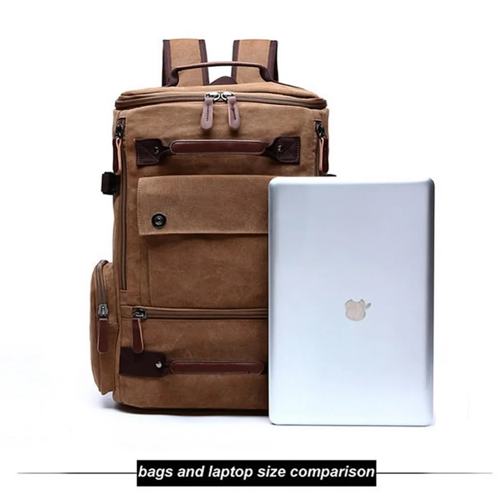 Мужской холщовый рюкзак GNWXY многофункциональный деловой дорожный ранец большая