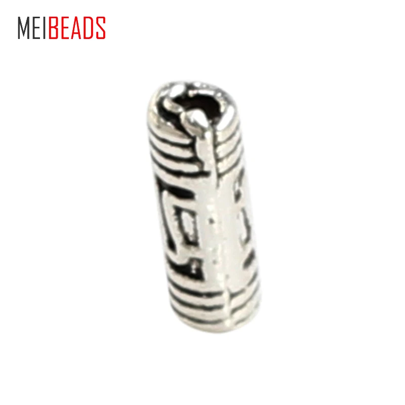 Винтажные прямоугольные шарики MEIBEADS из сплава цинка для браслета и ожерелий