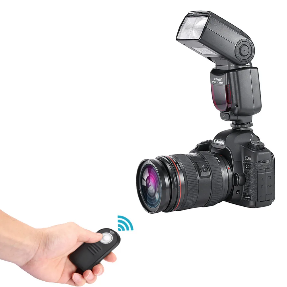Neewer NW-670 ttl Speedlite Flash Kit для Canon с ИК беспроводным пультом дистанционного управления, AA батарея, диффузор для Canon 7D Mark II, 5D Mark
