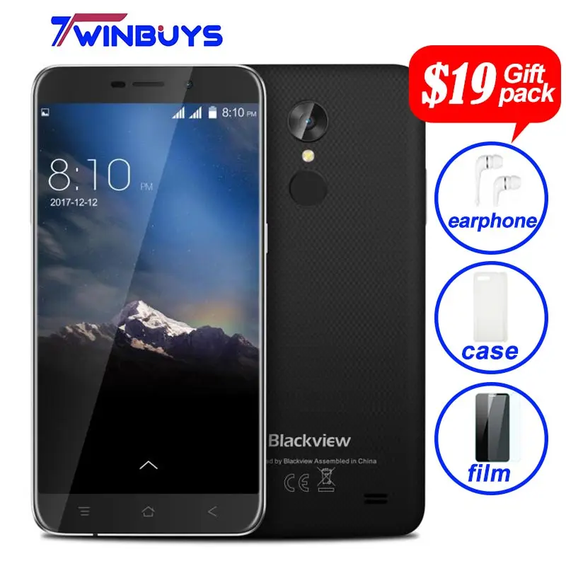 Оригинал Blackview A10 мобильный телефон 5 0 &quotUnibody MT6580A Quad core 2 ГБ Оперативная память + 16