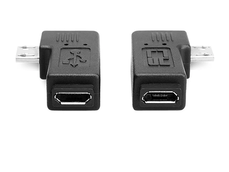 90-градусный левый и правый угловой микро-USB 5pin разъем для штекер синхронизация