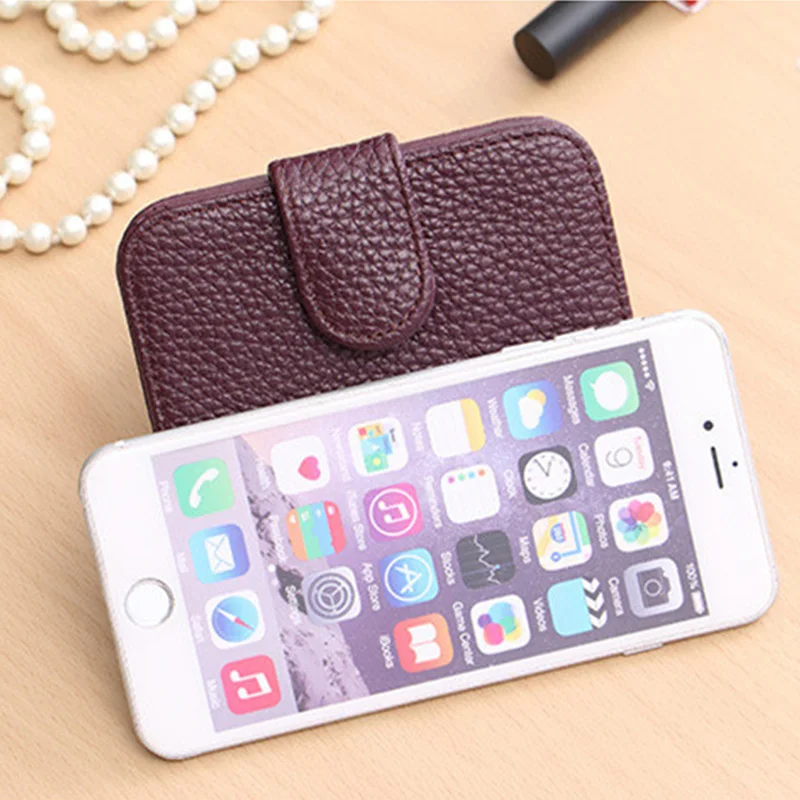 Роскошный кошелек Bacisco из мягкой кожи с застежкой маленький клатч для девочек