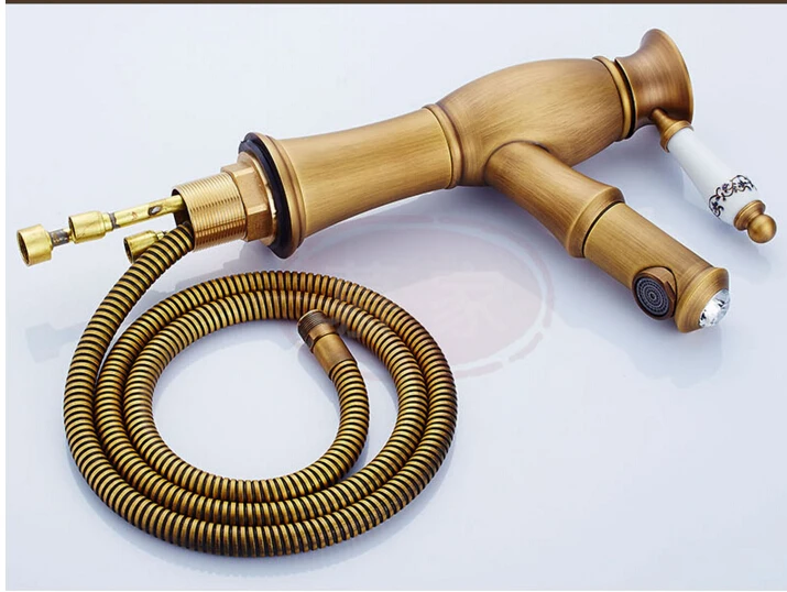 Смеситель для раковины в ванную комнату с выдвижной насадкой|faucet bronze|faucets tapsfaucet