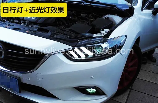 Для MAZDA 6 ATENZA светодиодный прожектор объектив передняя фара LD | Автомобили и