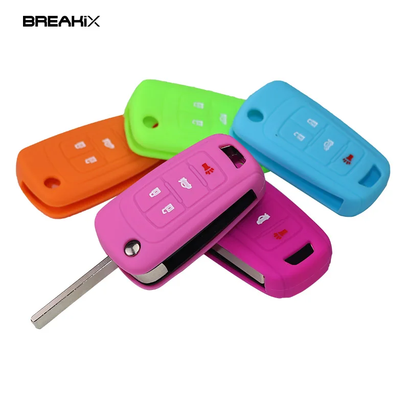 Breakix для ключей автомобиля 3 + 1 пуговица силиконовый чехол ключ Buick GT OPEL Vauxhall Astra J