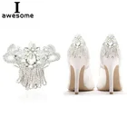 1 шт.; Свадебные туфли с цепочкой; Аксессуары для свадебной вечеринки; Босоножки на высоком каблуке; Украшения сделай сам; Стразы с цветами